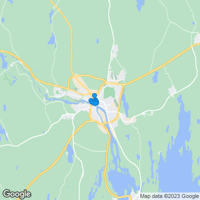 Karta med mäklarbyråer i Umeå