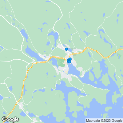 Karta med mäklarbyråer i Örnsköldsvik