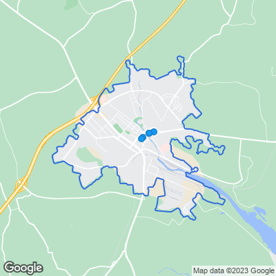 Karta med mäklarbyråer i Köping