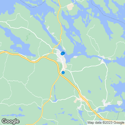 Karta med mäklarbyråer i Strängnäs