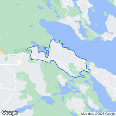 Karta med mäklarbyråer i Tyresö