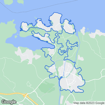 Karta med mäklarbyråer i Torshälla