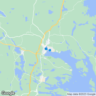 Karta med mäklarbyråer i Hudiksvall