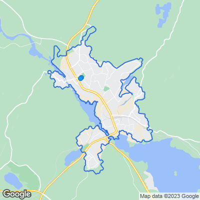 Karta med mäklarbyråer i Fagersta