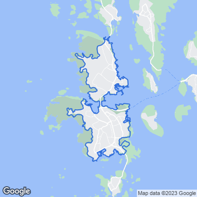 Karta med mäklarkontor på Hönö