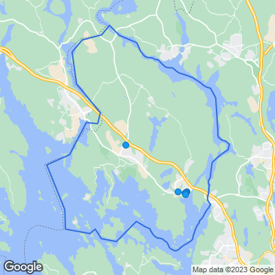 Karta med mäklarbyråer i Upplands-Bro