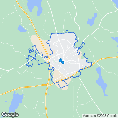Karta med mäklarbyråer i Vimmerby