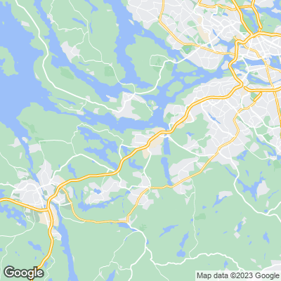Karta med mäklarbyråer i Norsborg