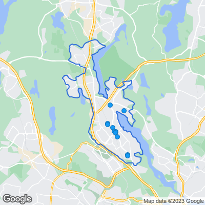 Karta med mäklarbyråer i Sollentuna
