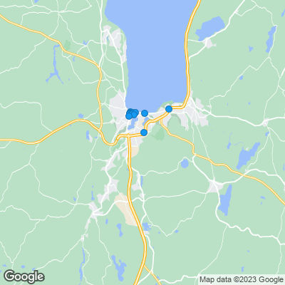 Karta med mäklarbyråer i Jönköping