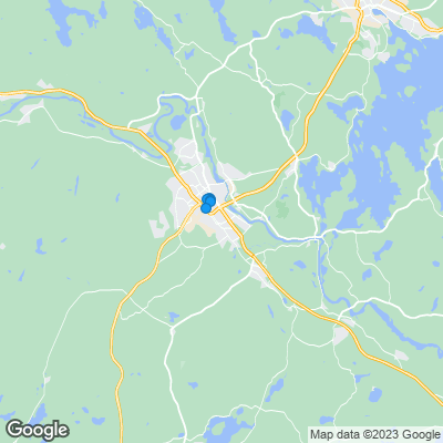 Karta med mäklarbyråer i Borlänge