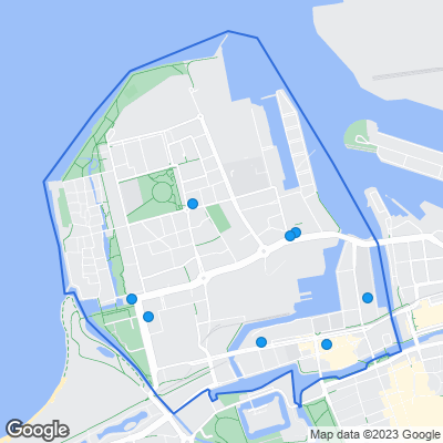 Karta med mäklarbyråer i Västra Hamnen